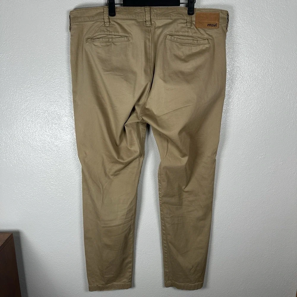 Mavi Jeans Mens 40x32 Tan Edward Slim Straight Leg Chinos Pants‎ Stretch Preppy